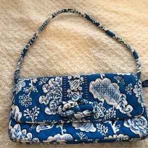 Vera Bradley Blue and White Floral Clutch/ “Just a Knot”
